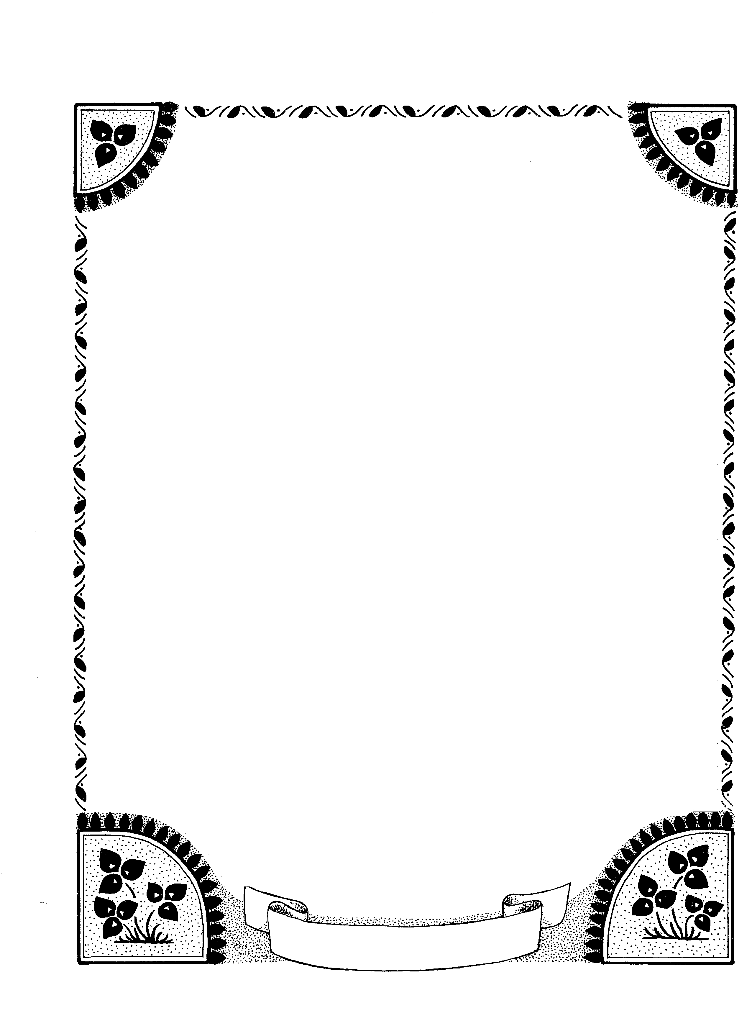 black and white page borders free
