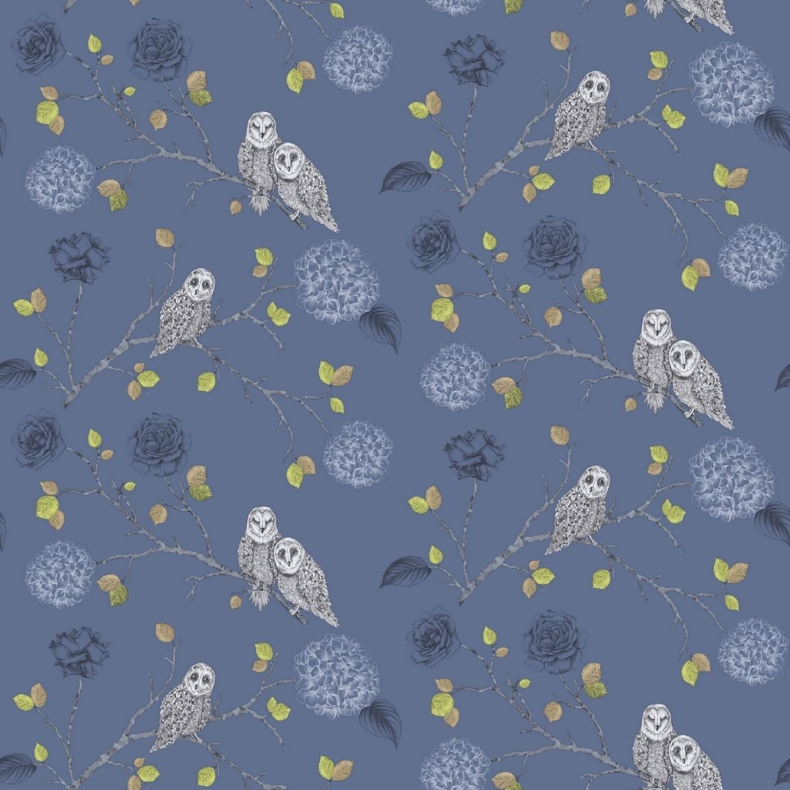Arthouse 665002 Night Owl Wallpaper, Midnight Blue, 53 cm x 10.05 m- Buy Online in Sint Maarten at Desertcart
