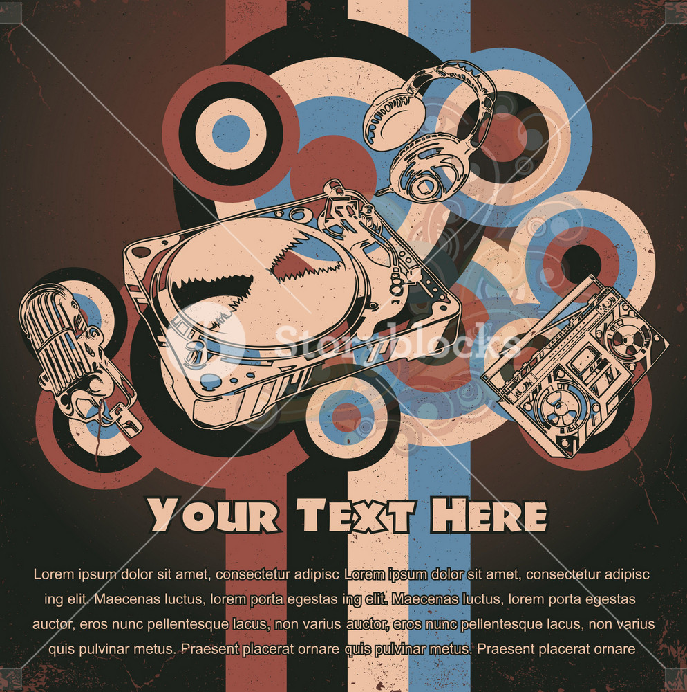 Vector Retro Concert Poster Royalty Free Stock Image