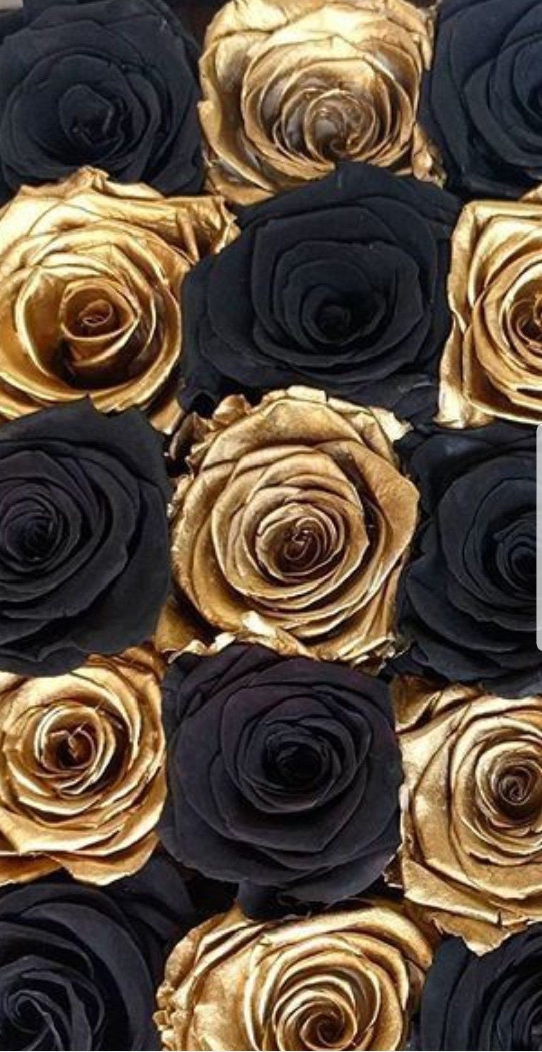 Black and Gold iPhone Flower Wallpaper Free Black and Gold iPhone Flower Background