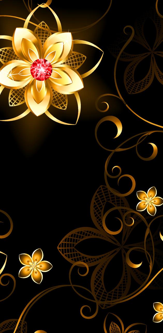 Golden Flowers wallpaper