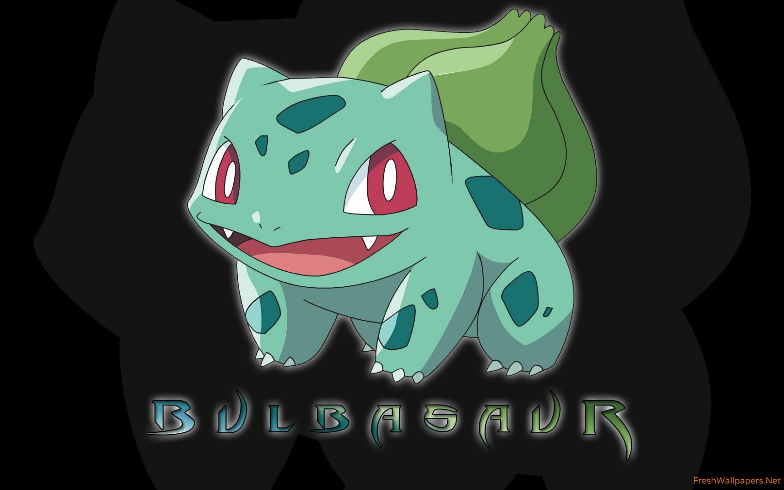 Pokemon Bulbasaur black background wallpaper, 1920x1200, 328217