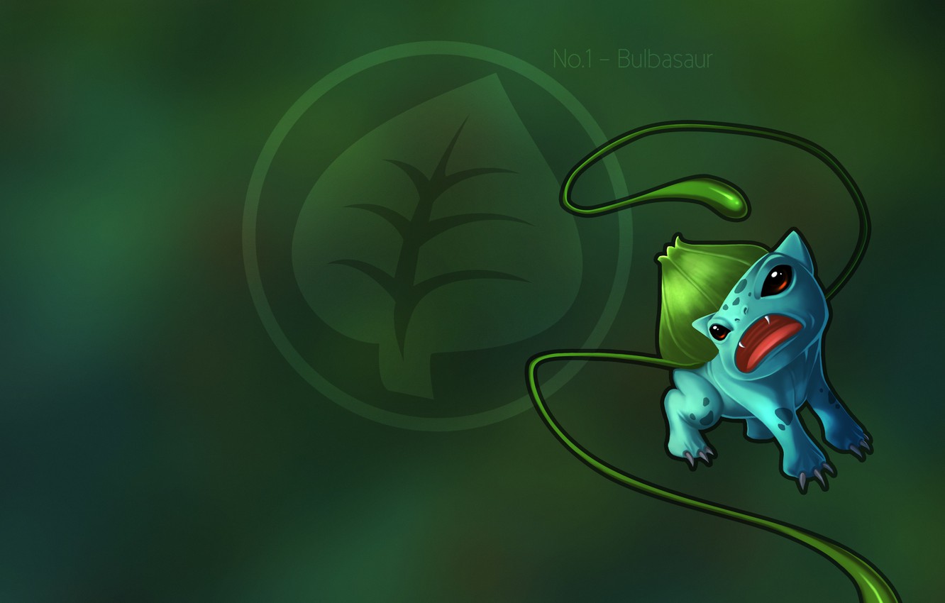 Wallpaper anime, grass, whip, vine, pokemon, pokemon, bulbasaur, onion, bulbasaur, herbal, bulbasaur image for desktop, section разное