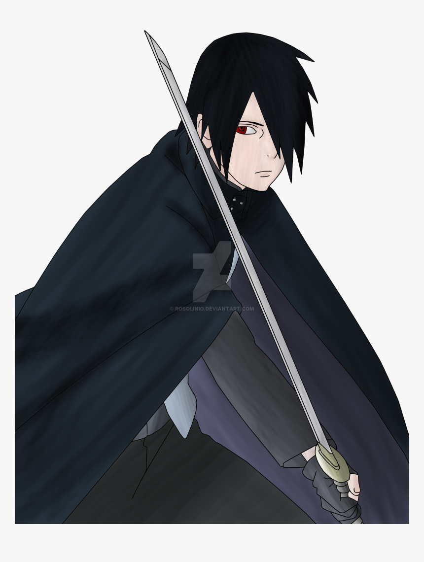 Uchiha Sasuke Boruto The Movie Lineart Colored By Rosolinio Boruto Wallpaper Android, HD Png Download, Transparent Png Image