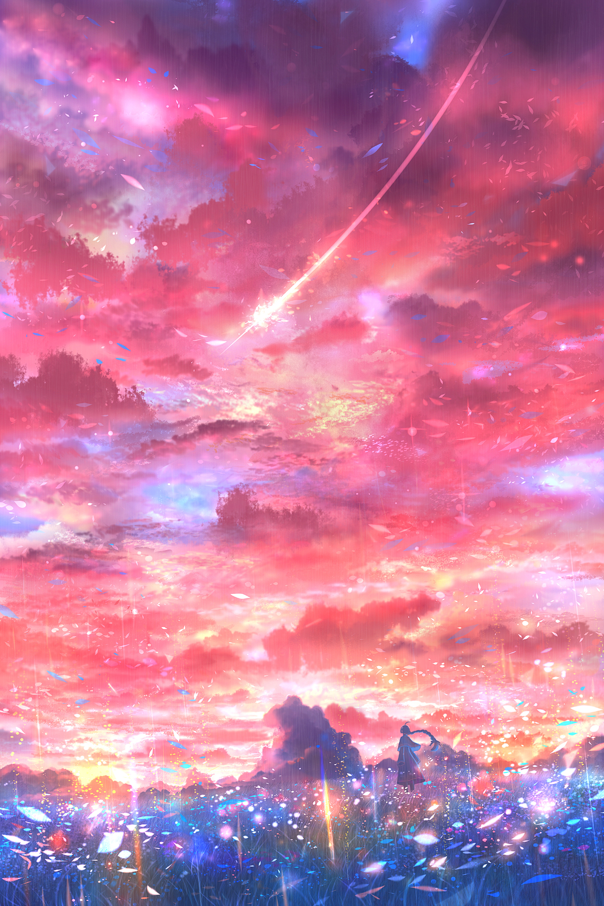 Pink Sky Anime Wallpapers - Wallpaper Cave