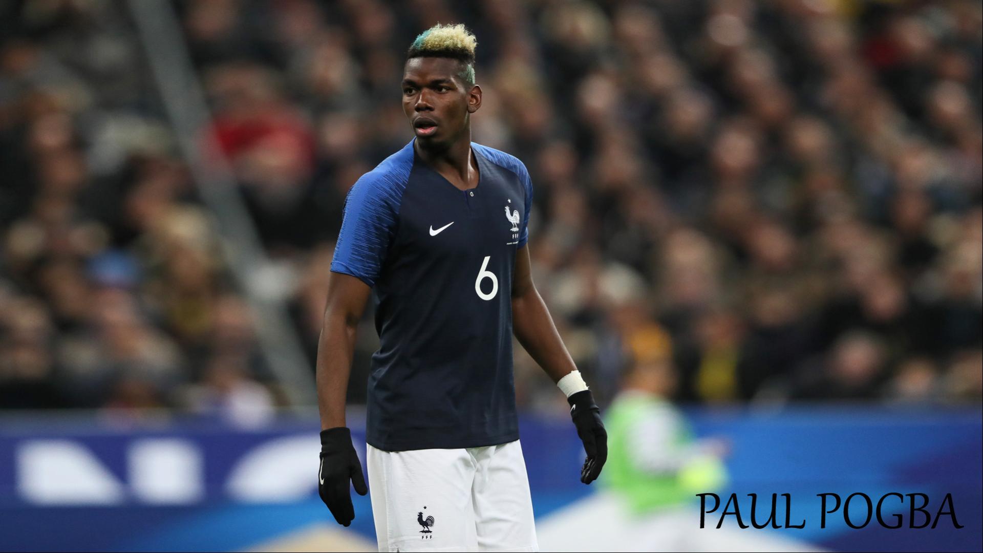 Paul Pogba with 2018 France Football Team Jersey for World Cup Wallpaper. Wallpaper Download. High Resolution Wallpaper