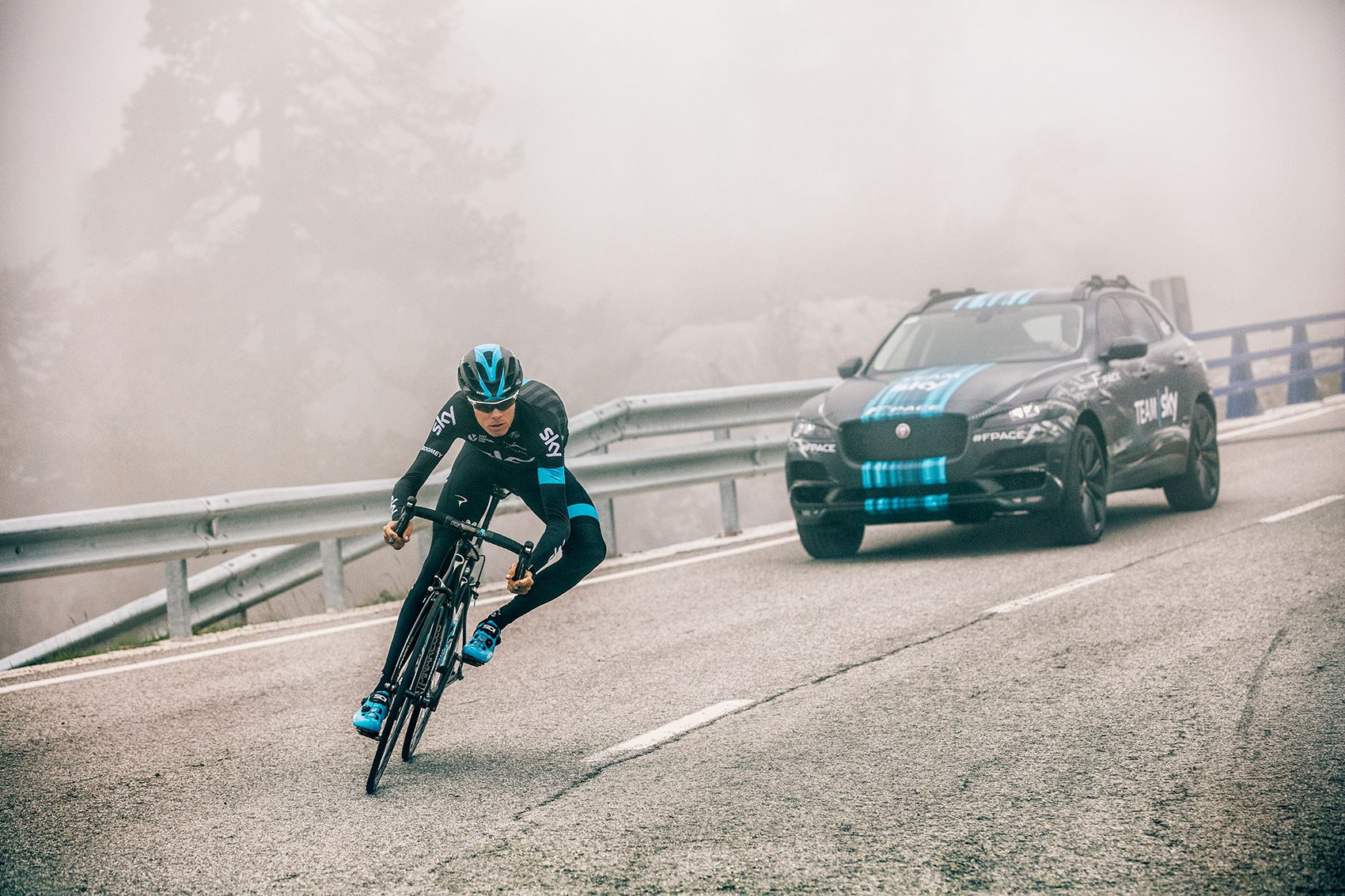 Not Your Average Support Car: Jaguar F Pace Leads Team Sky At 2015 Tour De France