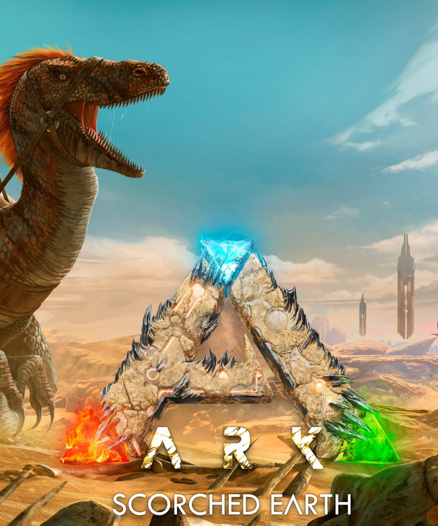 Download 1440x1728 Ark: Scorched Earth, Dlc, Artwork, Monsters Wallpaper