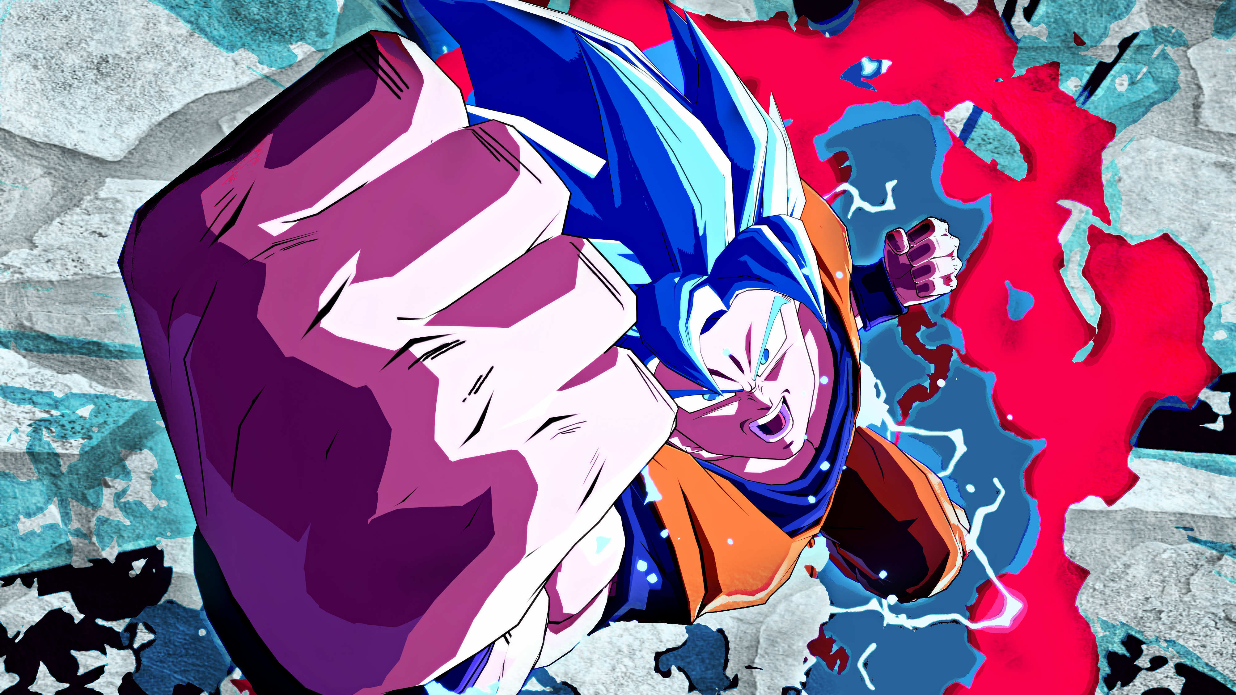 Son Goku SSJ Blue Kaioken 4K Wallpaper