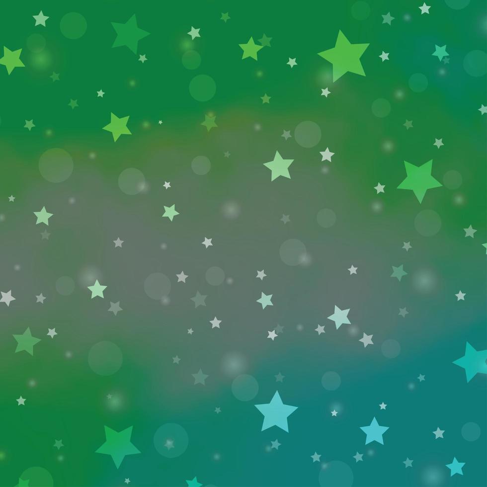 Light Green vector background with circles stars Abstract design in gradient style with bubbles stars Design for textile fabric wallpaper
