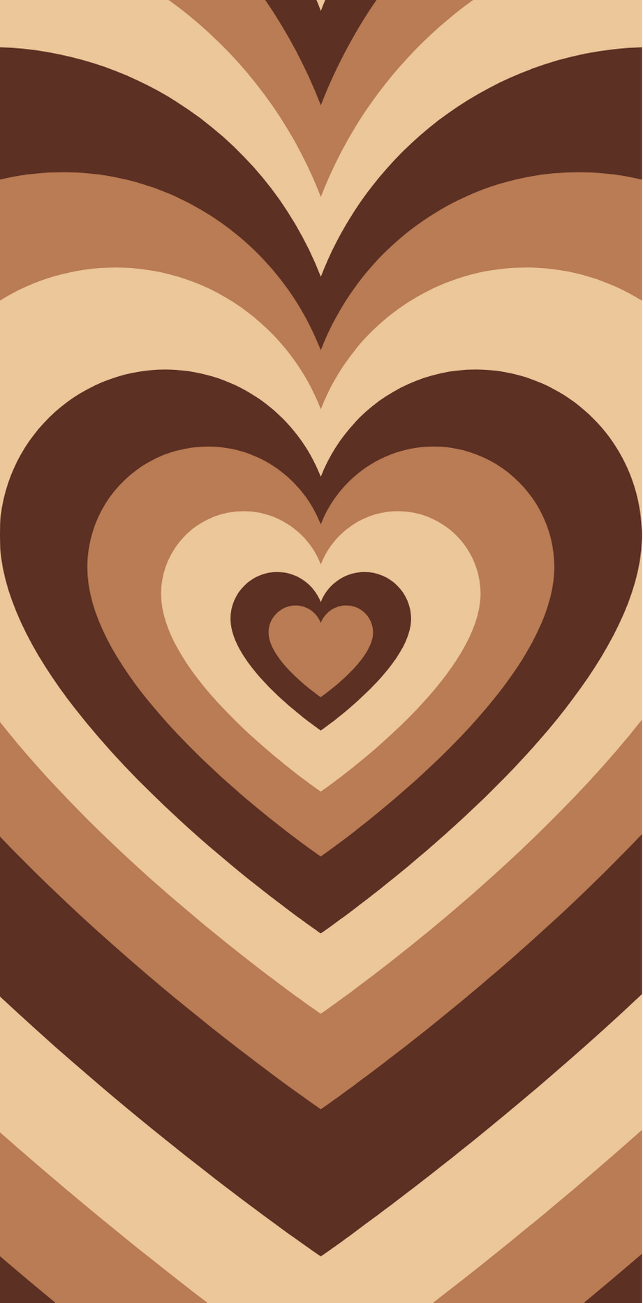 Download Brown Y2k Hearts Wallpaper