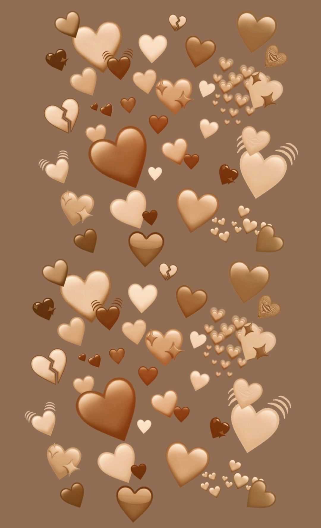 Brown aesthetic heart background image  The Aesthetic Shop  Heart  background Brown wallpaper Heart wallpaper