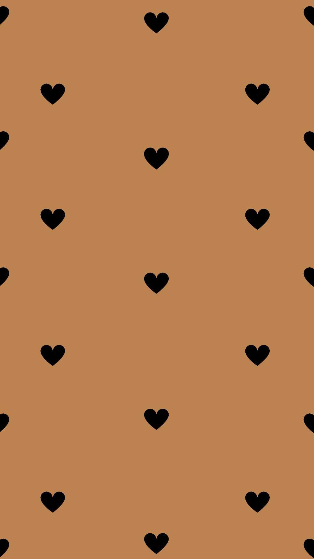 Brown Hearts Wallpaper