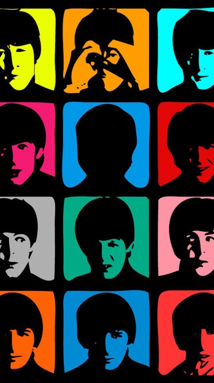 Beatles faces iPhone 5 wallpaper. Beatles wallpaper iphone, Beatles wallpaper, Beatles poster