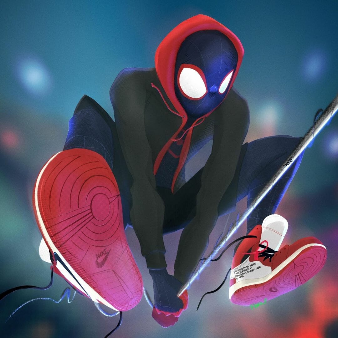Download Spider Verse 2018 Apple iPad Air wallpaper / iPhone HD Wallpaper Background Download HD Wallpaper (Desktop Background / Android / iPhone) (1080p, 4k) (1080x1080)
