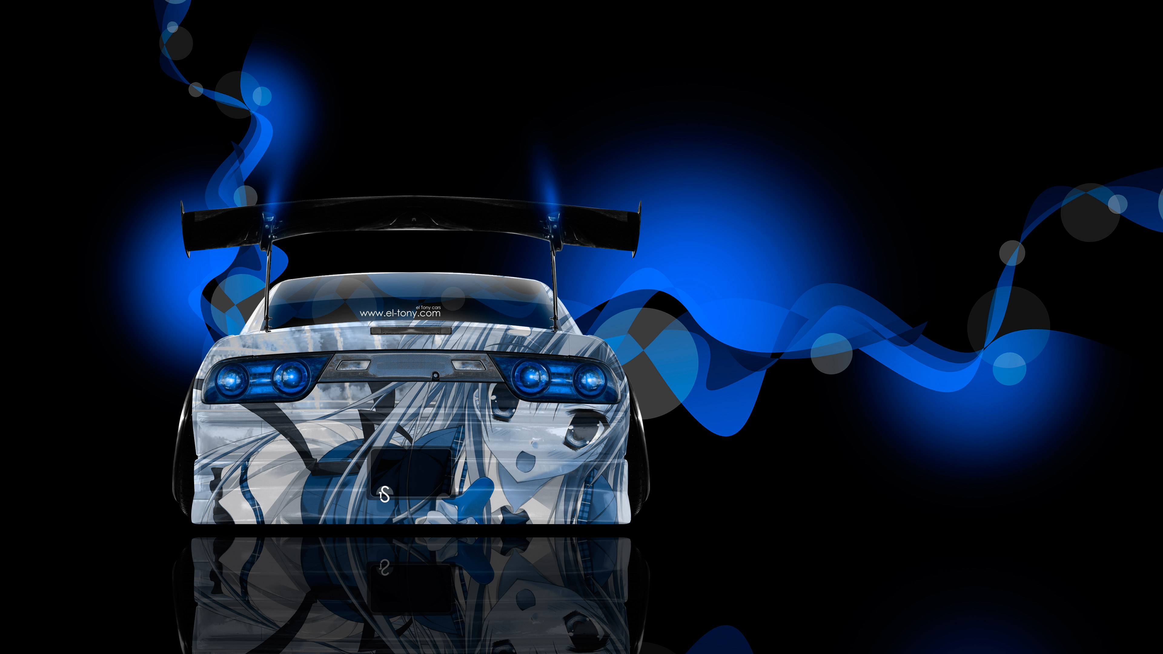 4K Nissan 180SX JDM Back Anime Aerography Car 2014 el Tony
