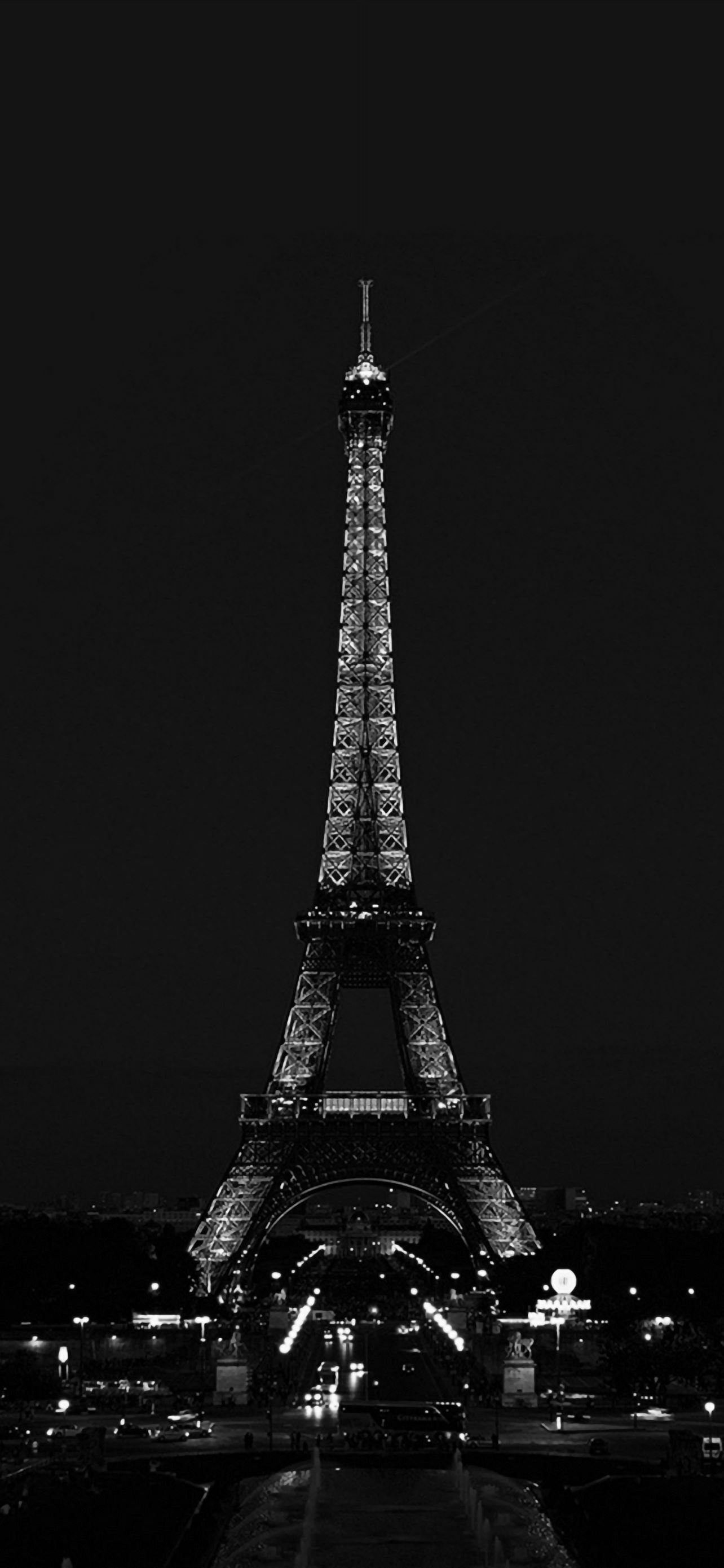 Paris Night France City Dark Eiffel Tower iPhone Wallpaper Free Download