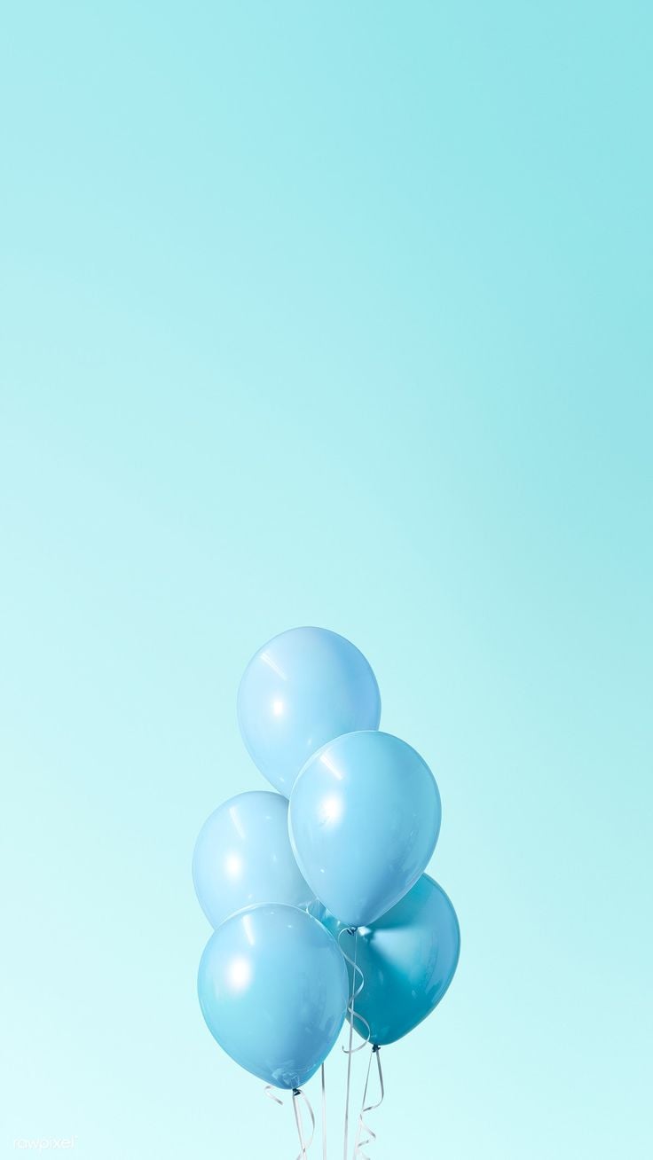 Pastel blue balloons mobile phone wallpaper. premium image / HwangMangjoo. Baby blue wallpaper, Blue balloons, Blue aesthetic pastel