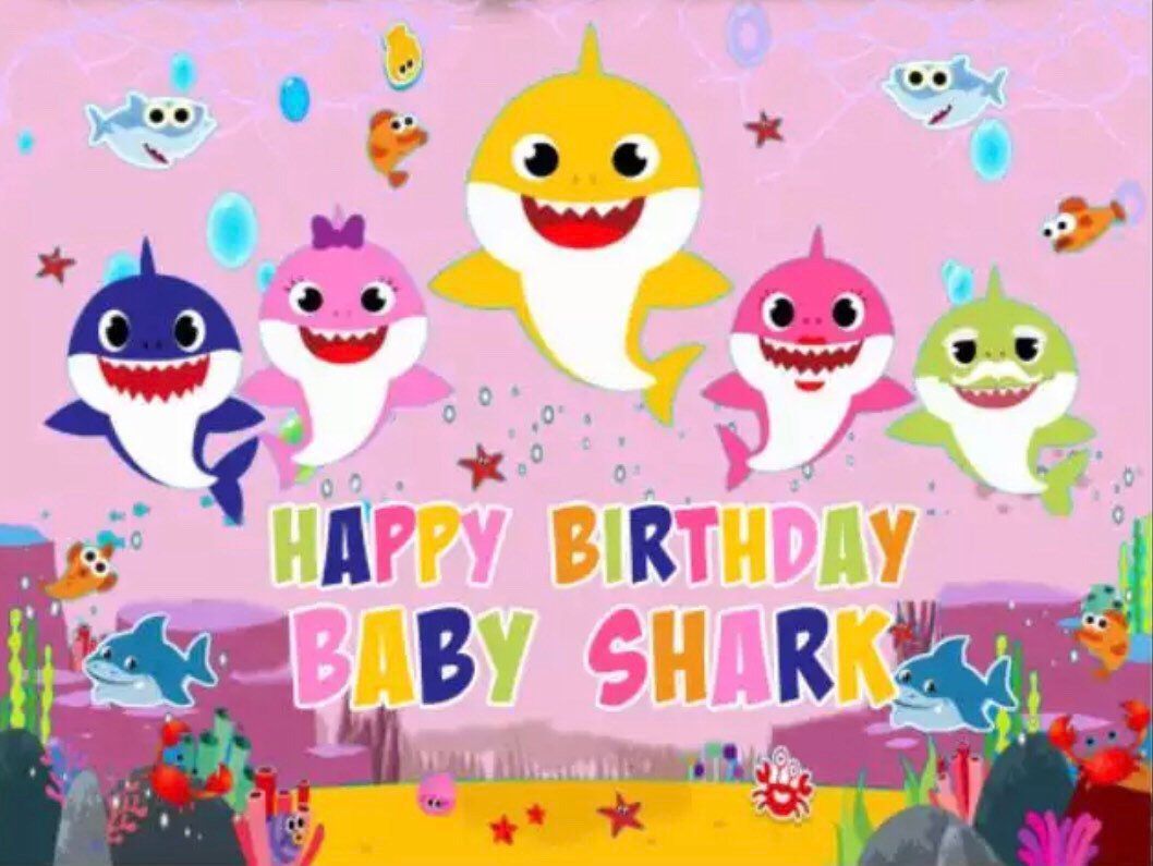 Birthday Baby Shark Wallpaper Free Birthday Baby Shark Background