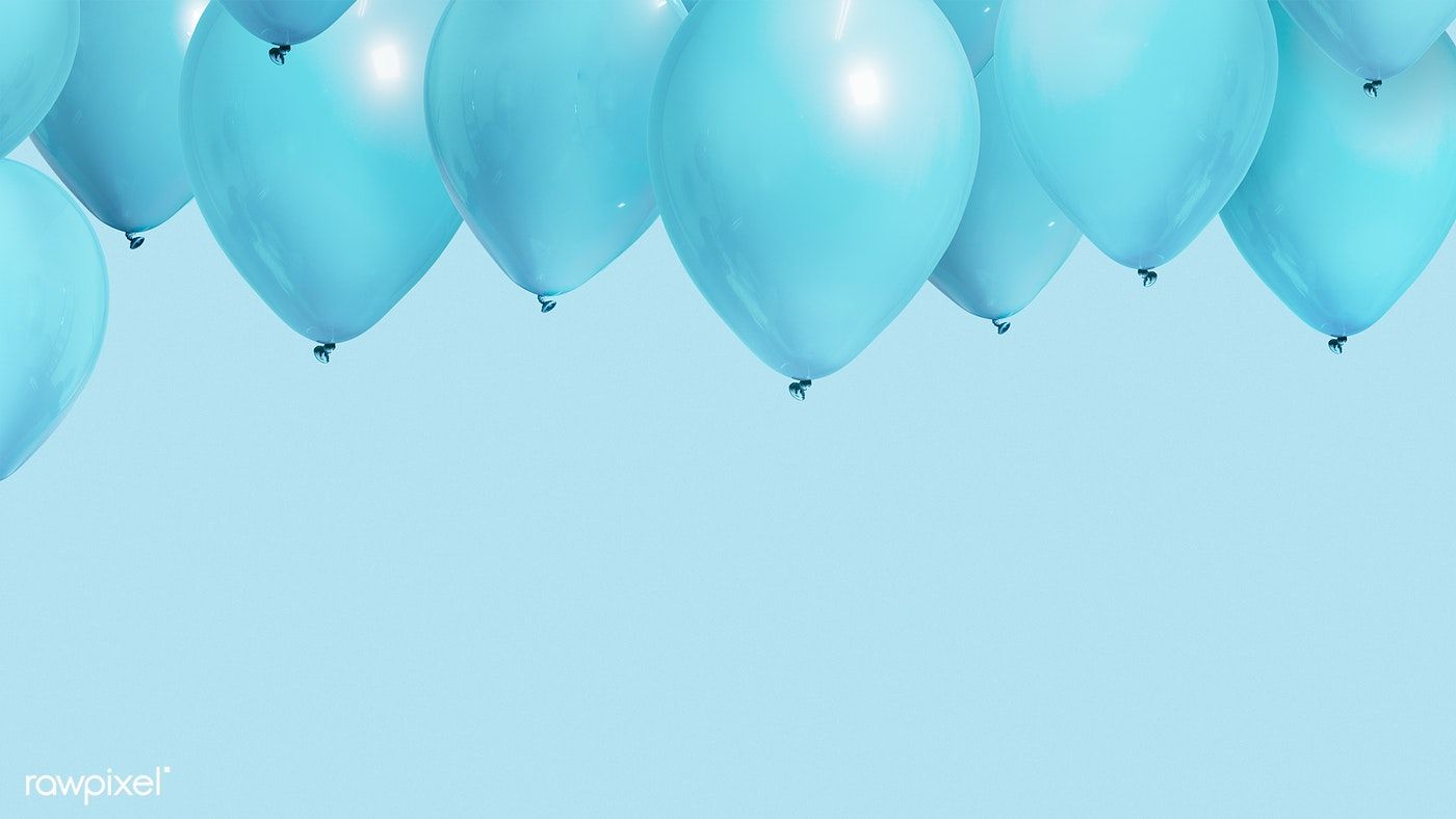 Download premium illustration of Festive pastel blue balloon banner 1224736. Balloon banner, Blue balloon, Blue aesthetic pics