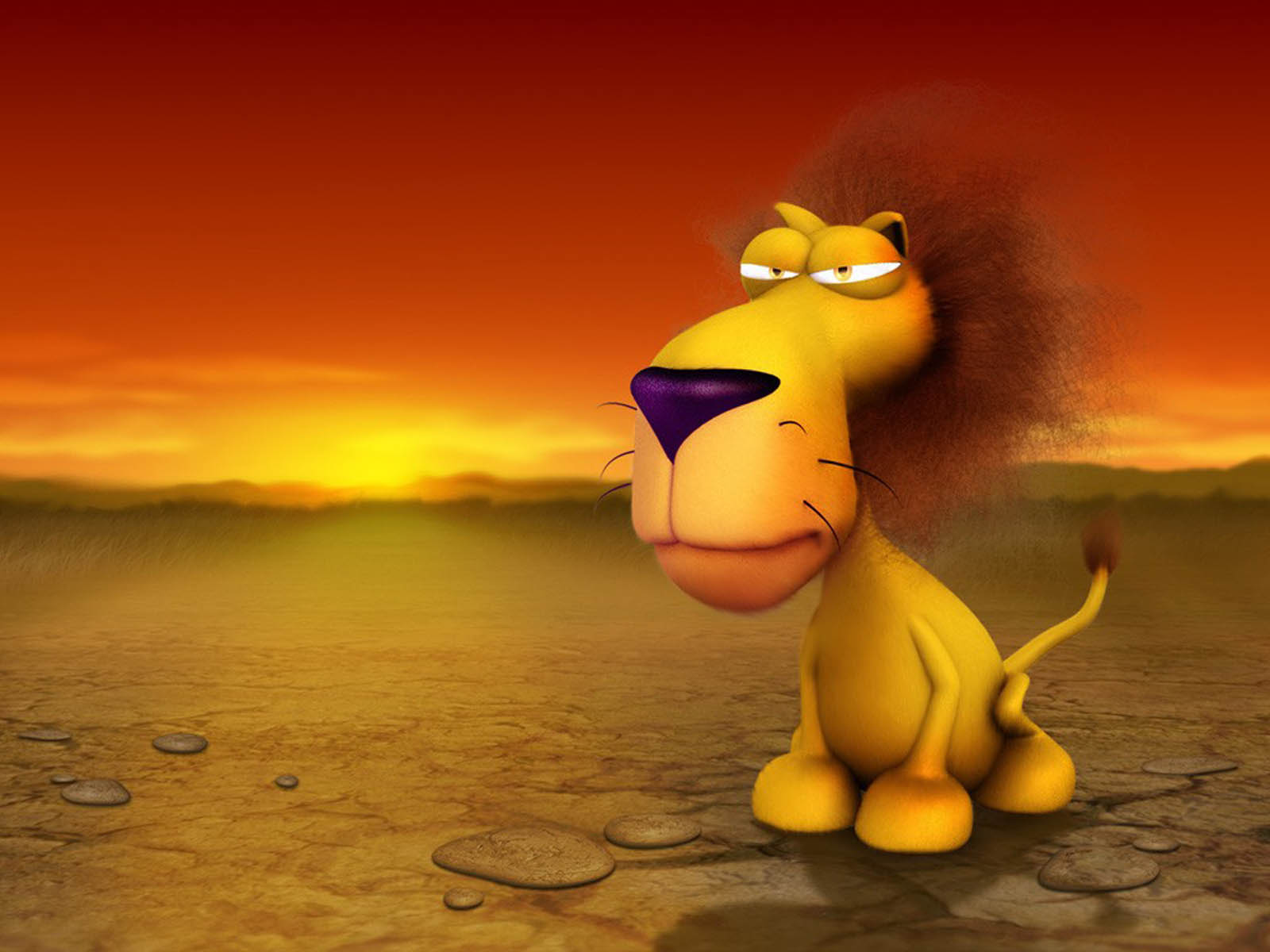 3D Funny Lion