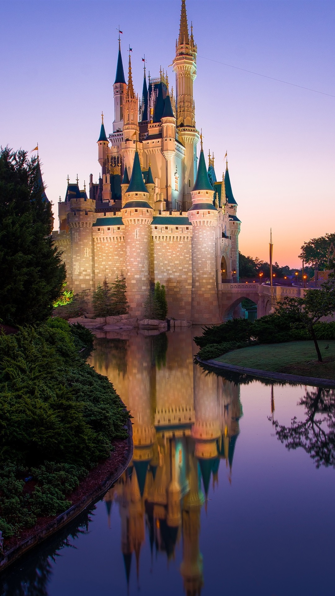 Magic Kingdom, Disney Castle, Disneyland, Morning 1080x1920 IPhone 8 7 6 6S Plus Wallpaper, Background, Picture, Image