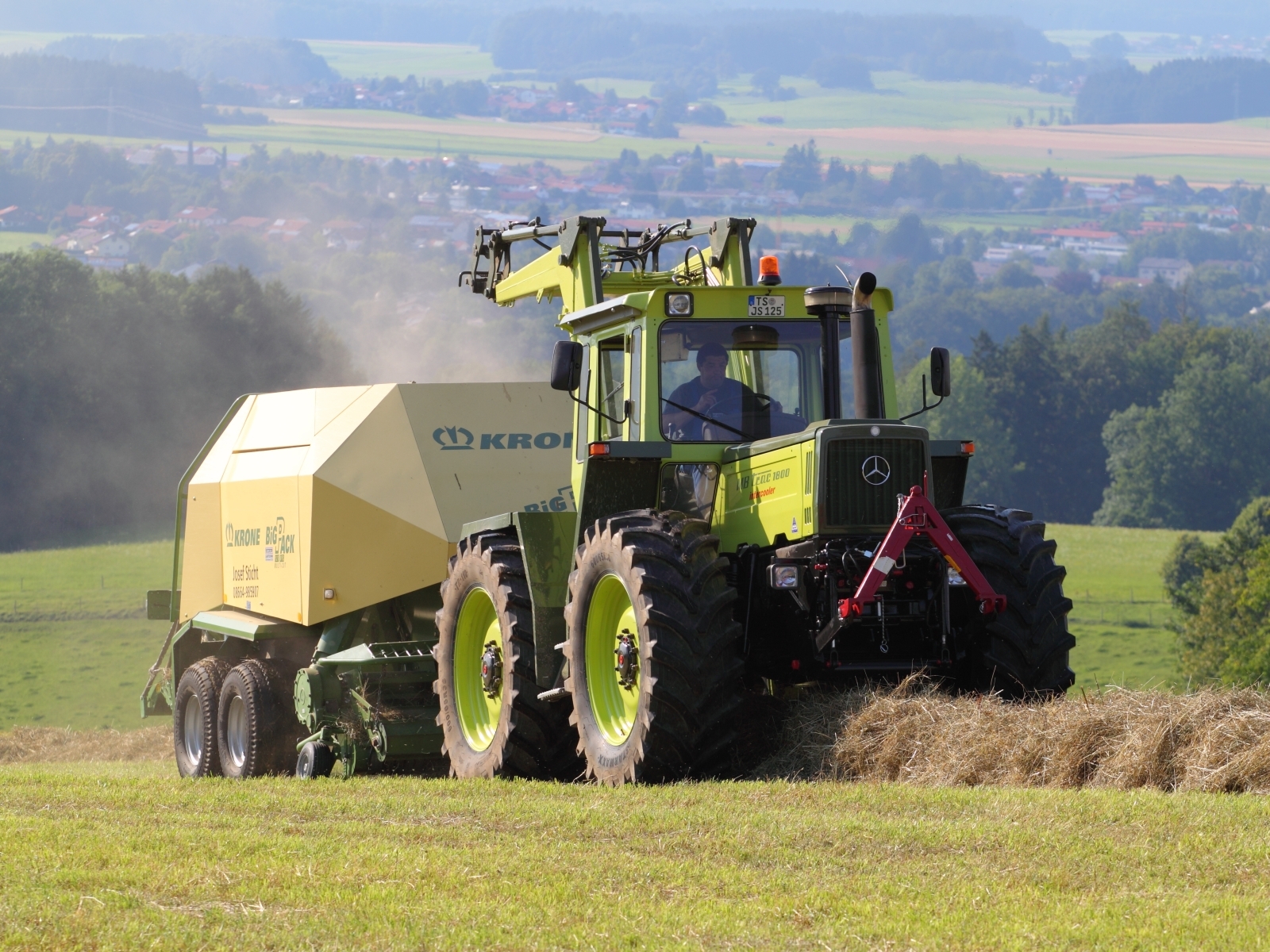 mb wallpaper, land vehicle, vehicle, tractor, field, agricultural machinery