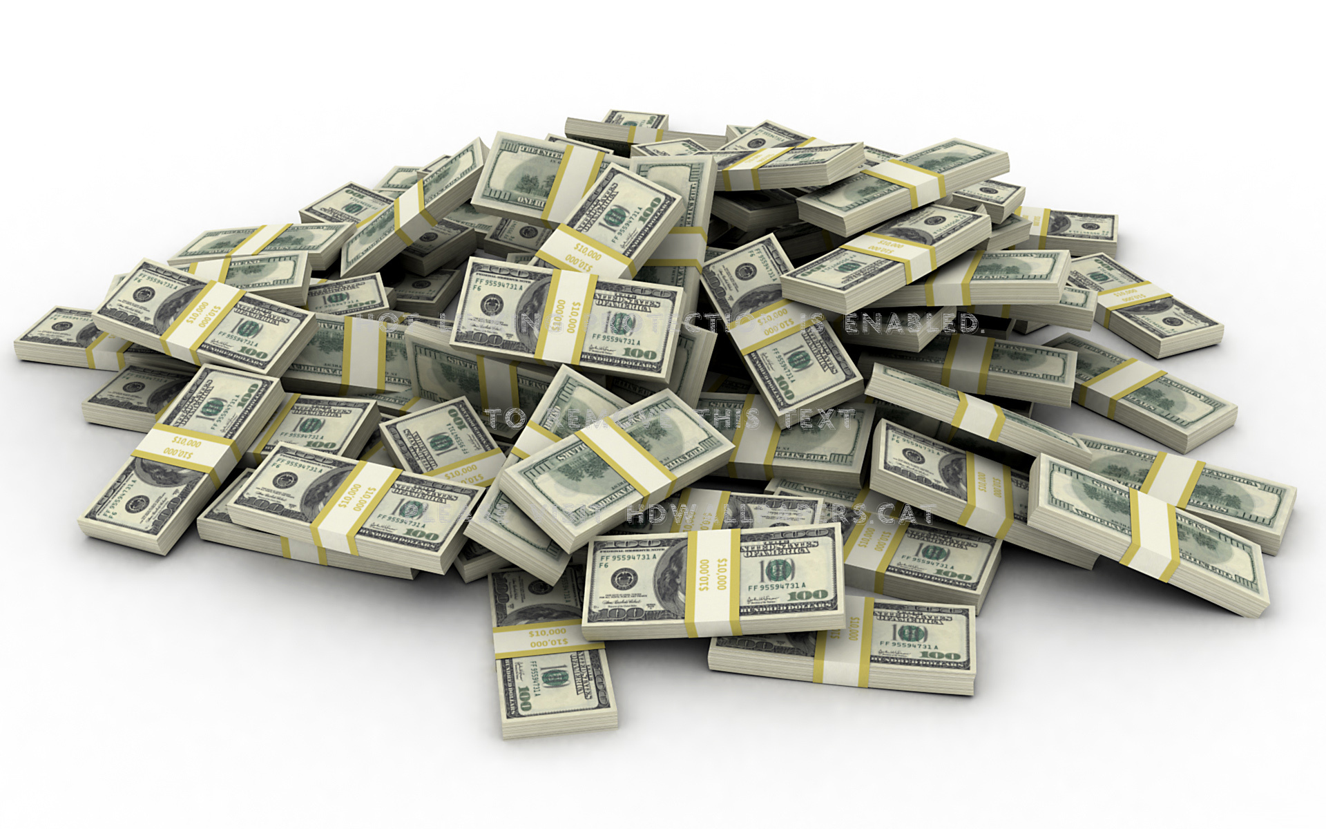 stacks of cash money bundle rich