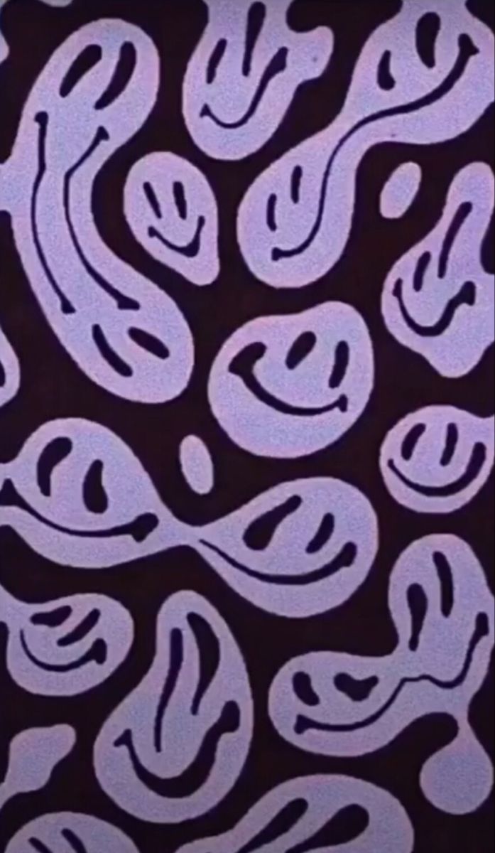 Trippy smiley face fabric  90s retro ge  Spoonflower