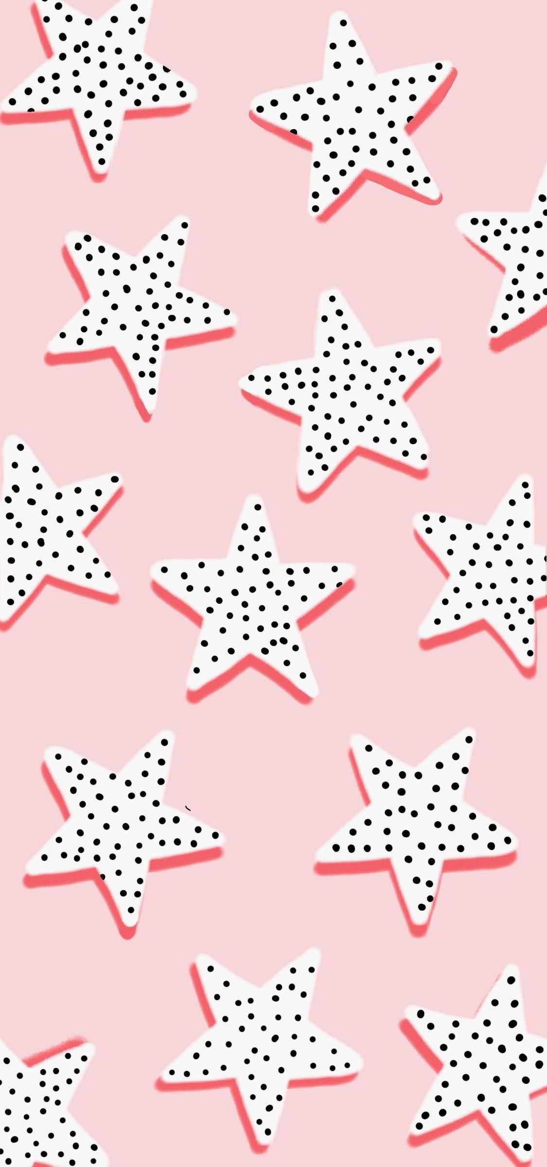 Stars Pink Preppy Wallpaper