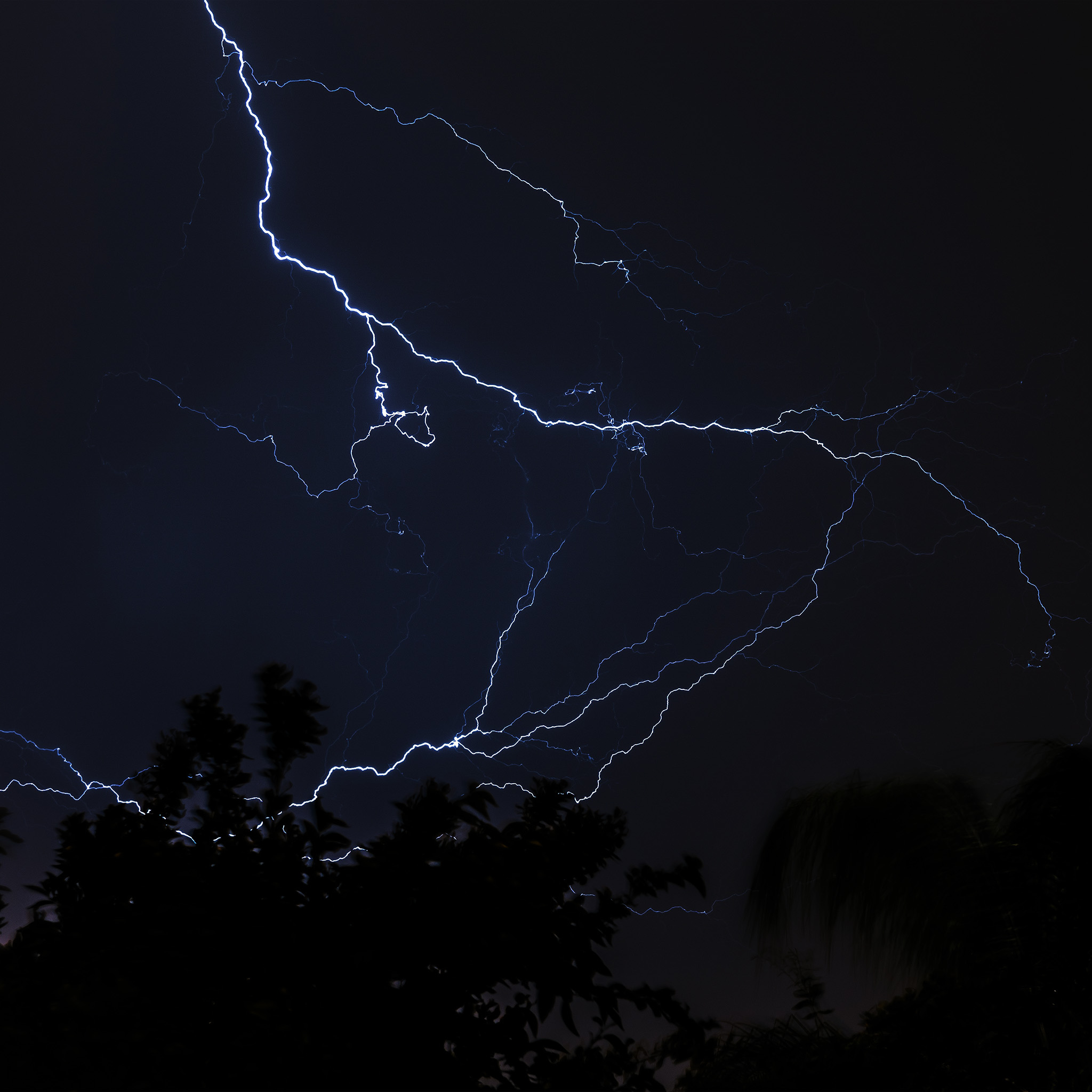 Thunder Bolt Sky Night Dark Lightning Wallpaper