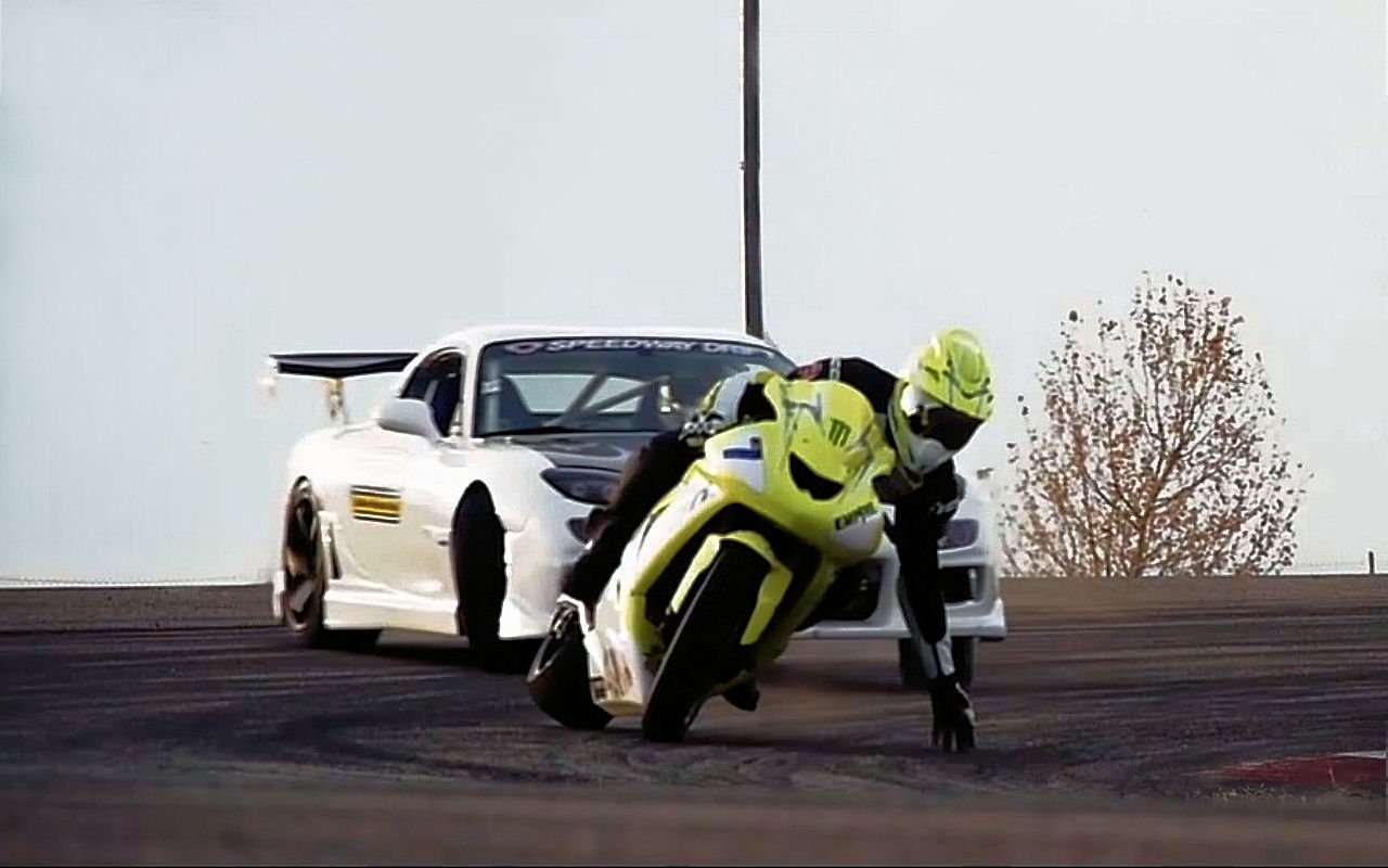 Bike vs. Car Drifting Image