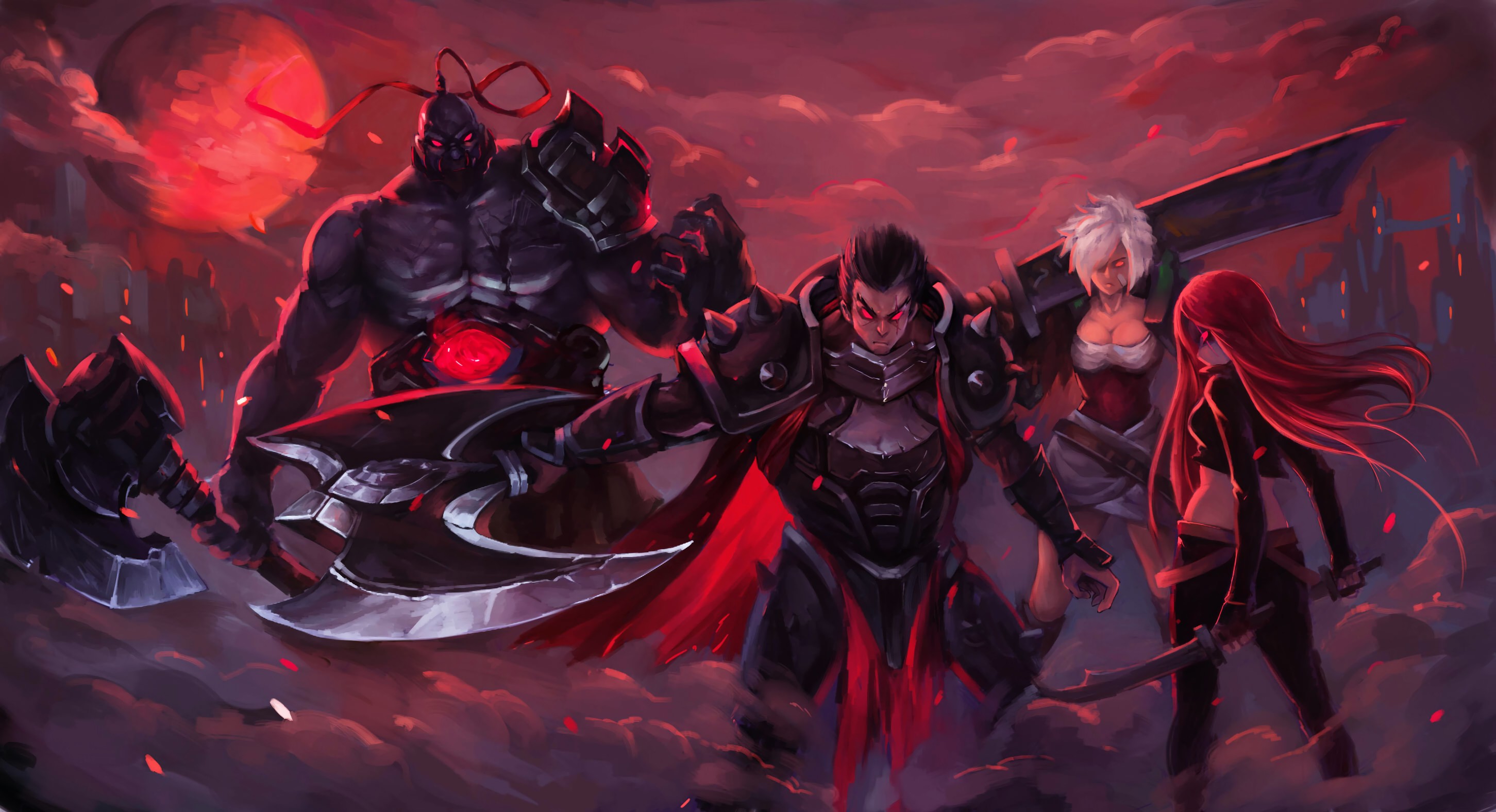 Sion, Darius, Riven & Katarina. Wallpaper & Fan Arts. League Of Legends