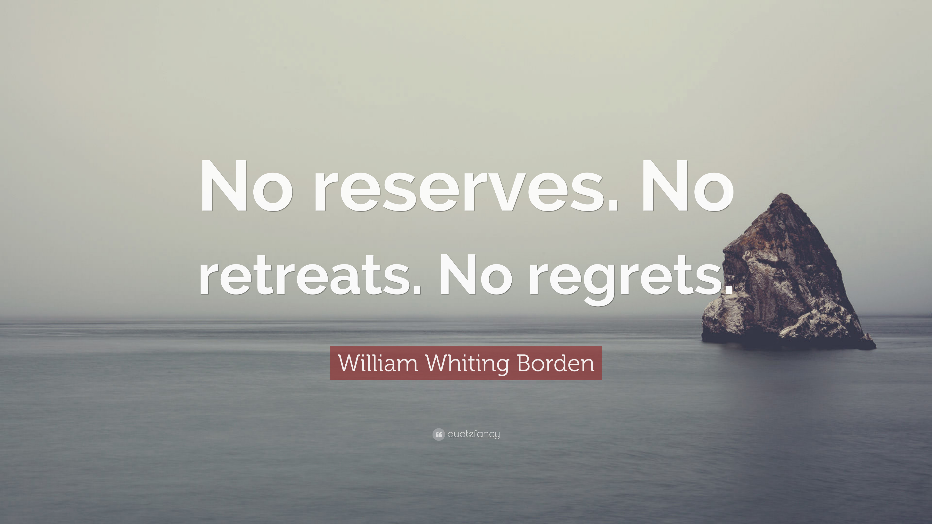 No retreats. 