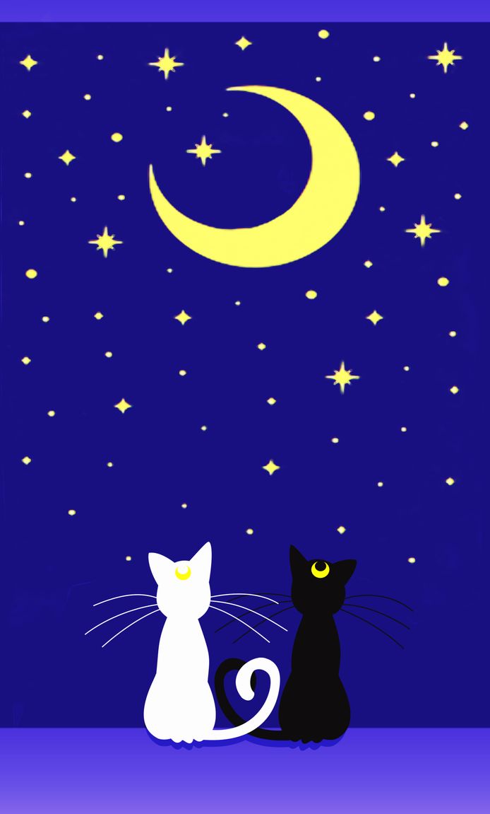 SAILOR MOON iPhone5 Luna y Artemis by JackoWcastillo. Sailor moon wallpaper, Sailor moon cat, Sailor moon luna
