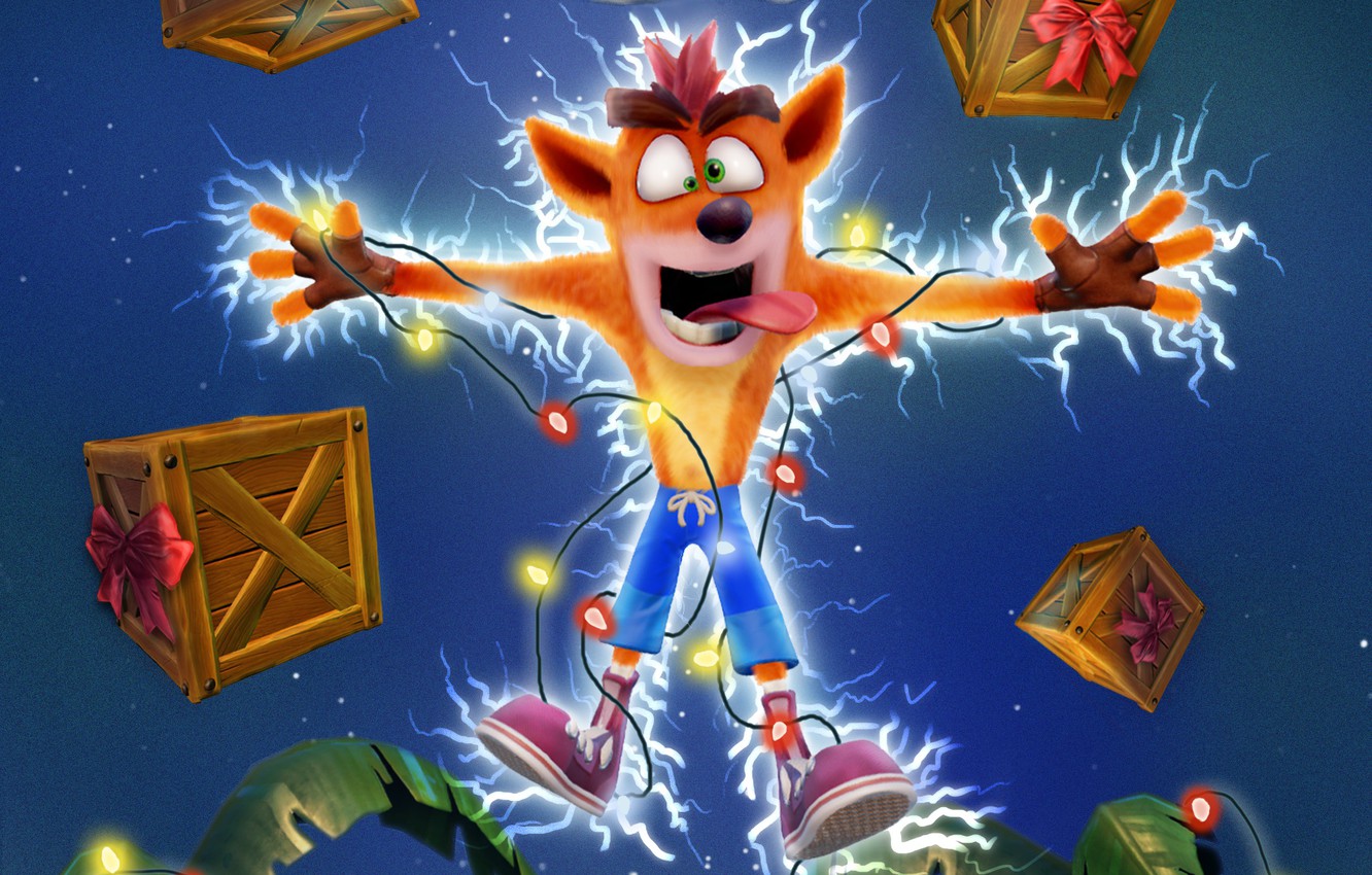 Wallpaper Game, Activision, Holiday Card, Crash Bandicoot N. Sane Trilogy image for desktop, section игры