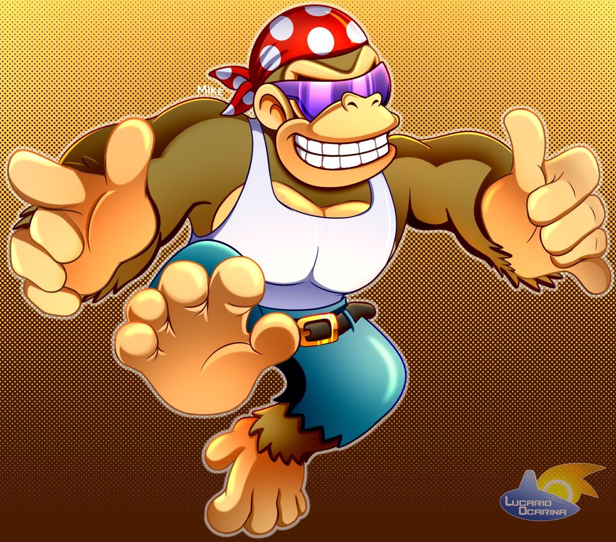 Funky Kong. Donkey kong country, Donkey kong, Graffiti characters