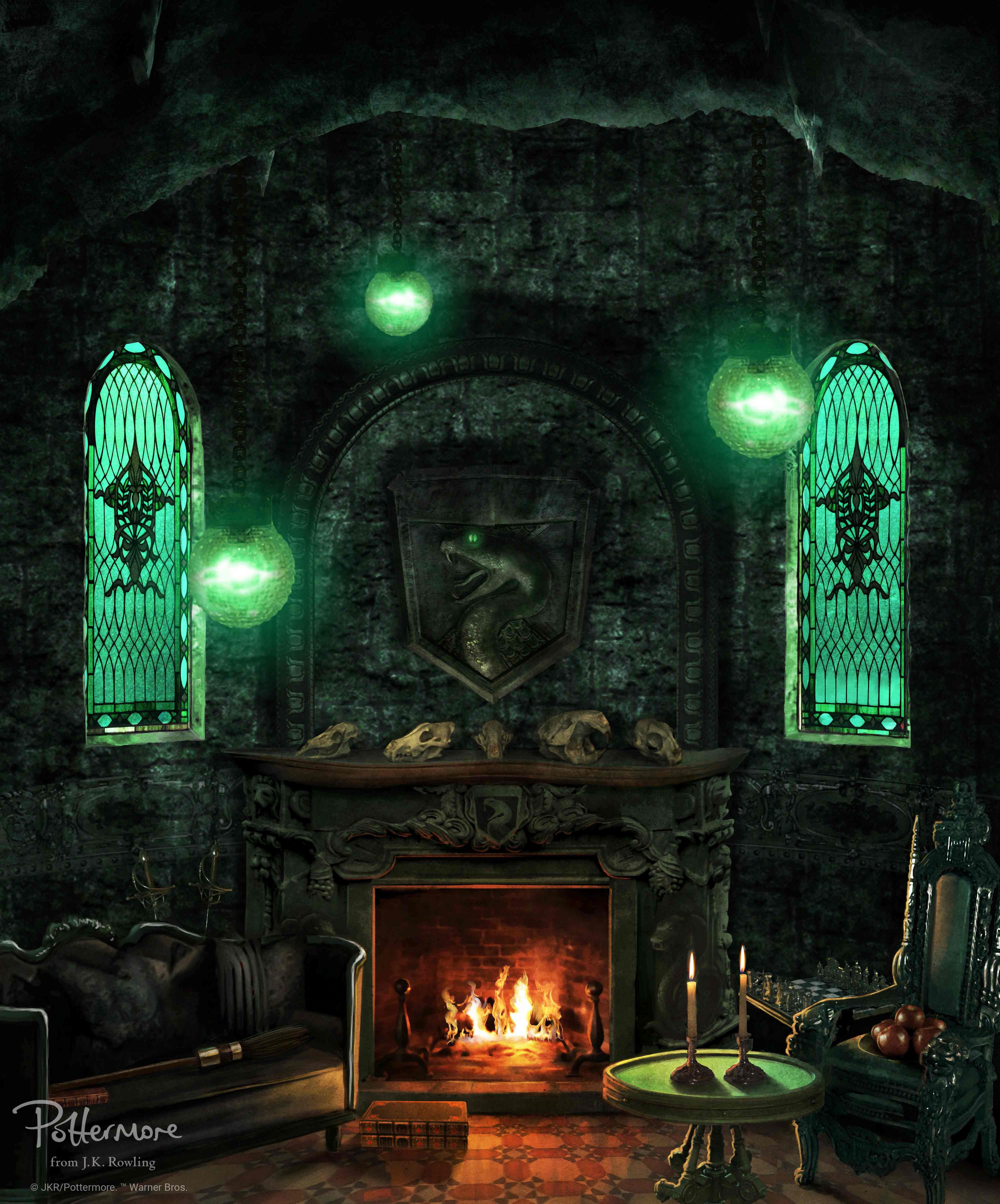 Slytherin Common Room Harry Potter Desktop Wallpaper