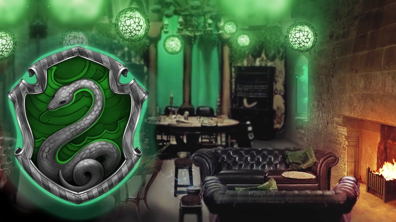 Slytherin Common Room [ASMR] ⚡ Harry Potter Ambience, Fireplace & Underwater