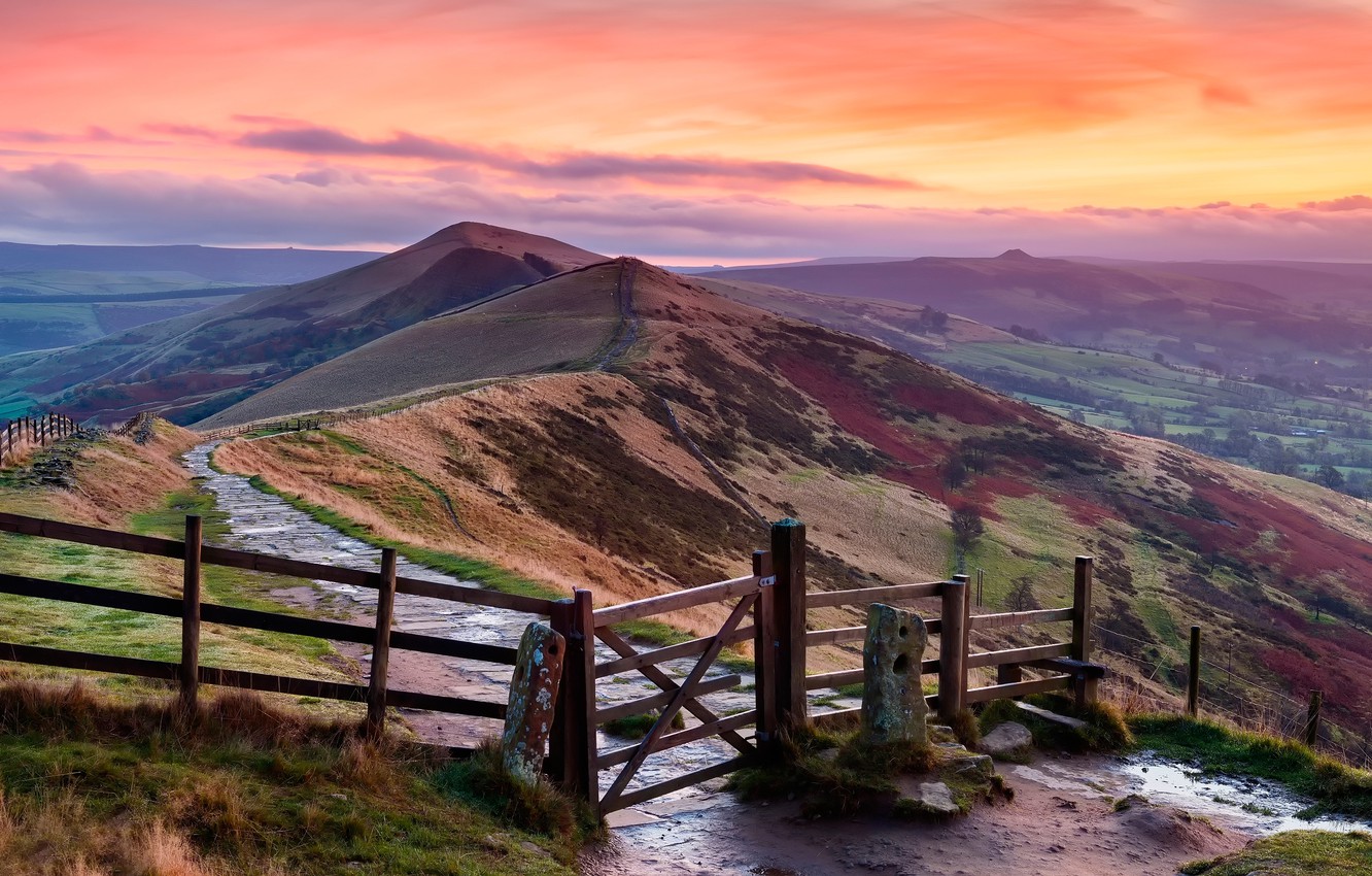 Wallpaper hills, England, England, Peak District image for desktop, section природа