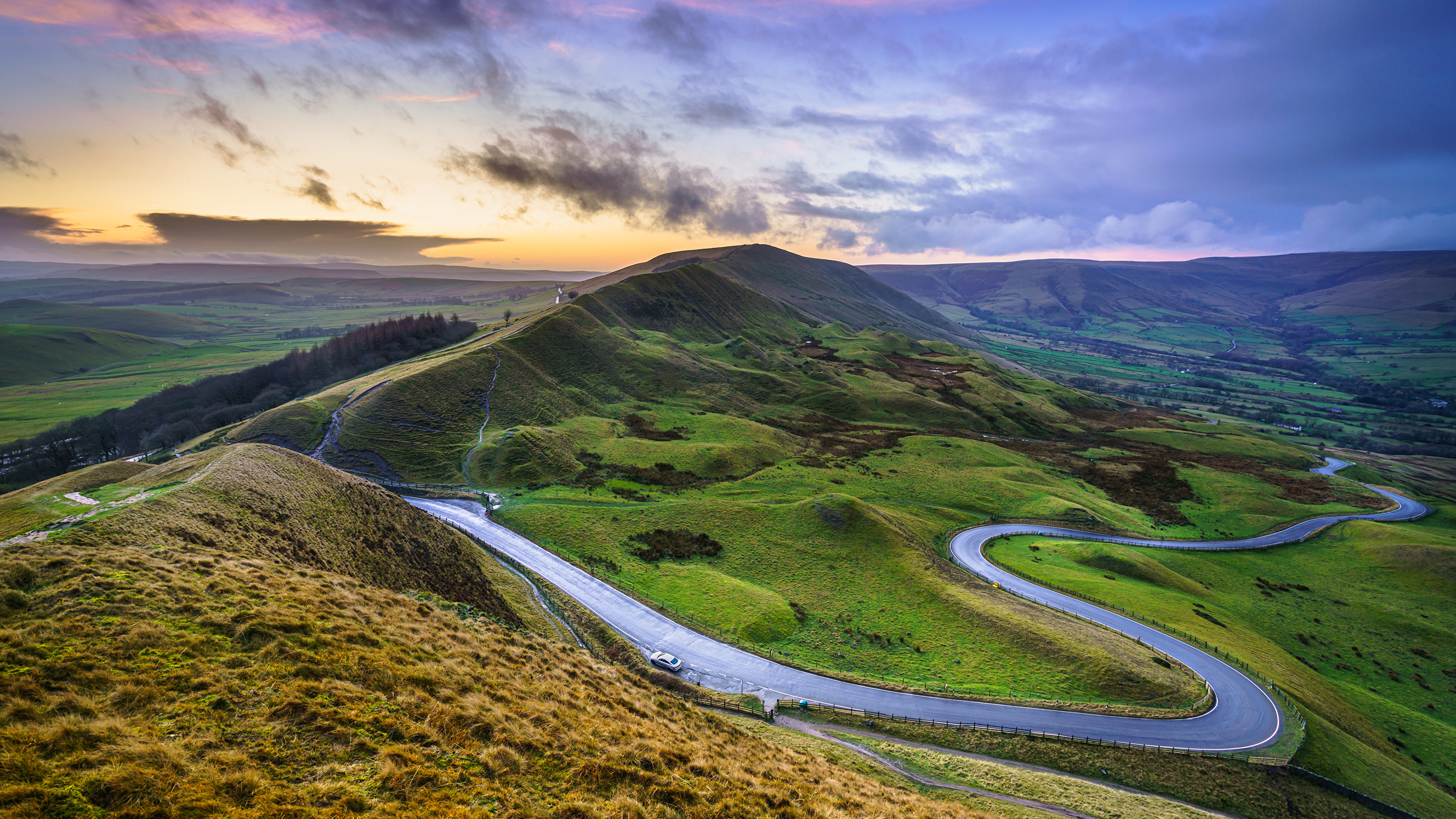 Picture England Mam Tor, Peak District, Derbyshire Nature 3840x2160