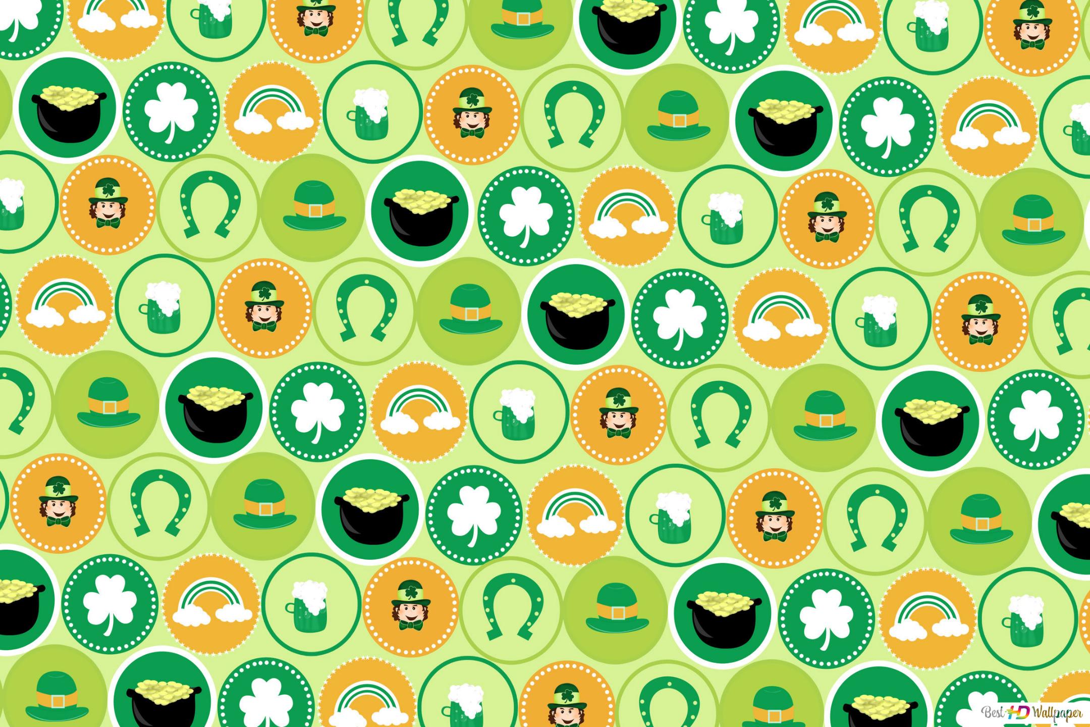 Saint Patrick's Day, ggreen and orange pattern wallpaper HD wallpaper download Patrick's Day wallpaper