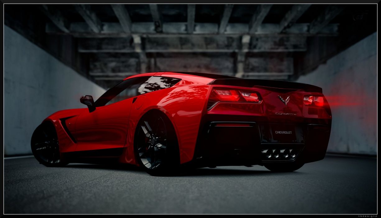 Red Corvette Wallpaper