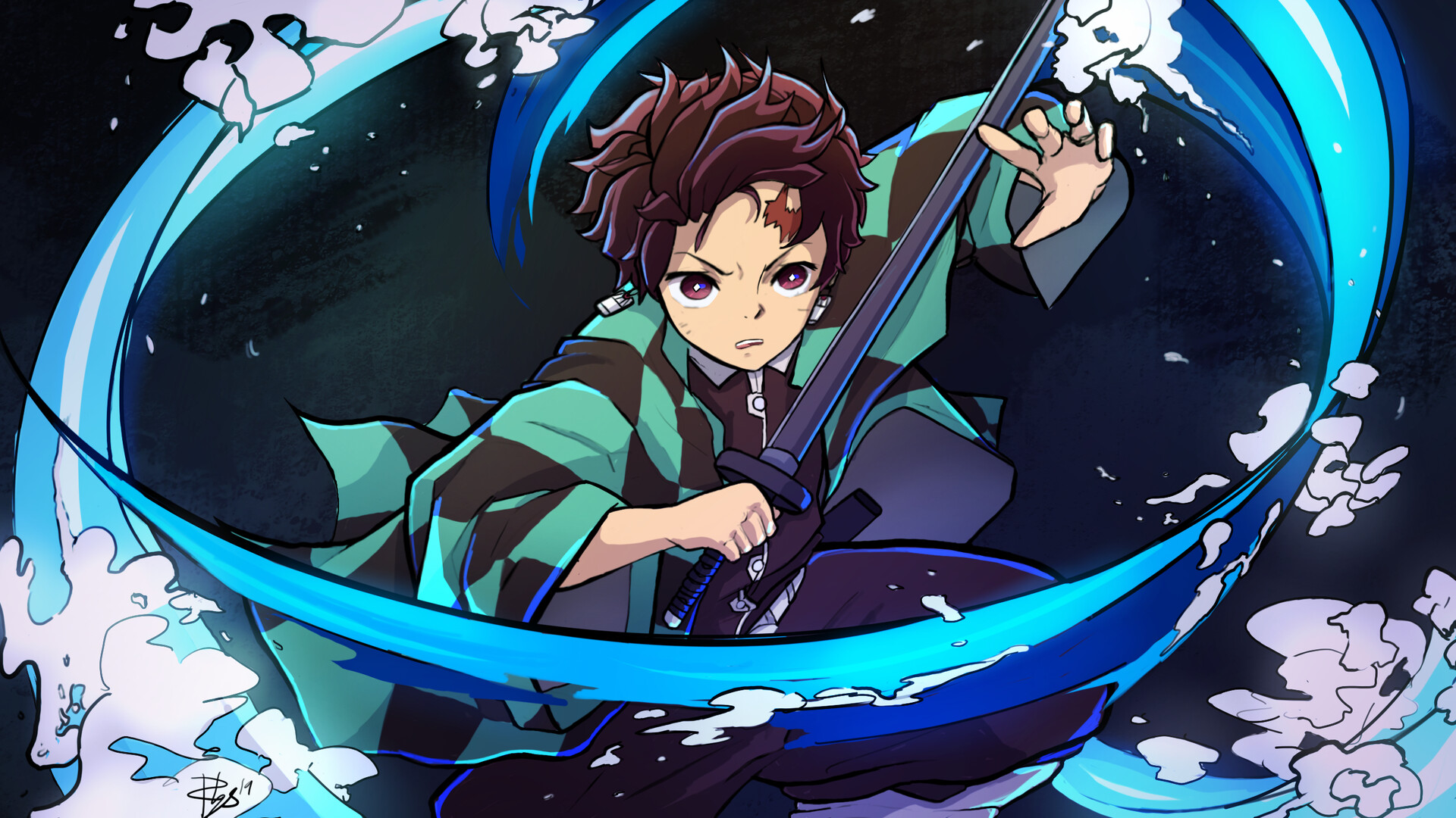 Tanjiro water breathing HD wallpapers  Pxfuel