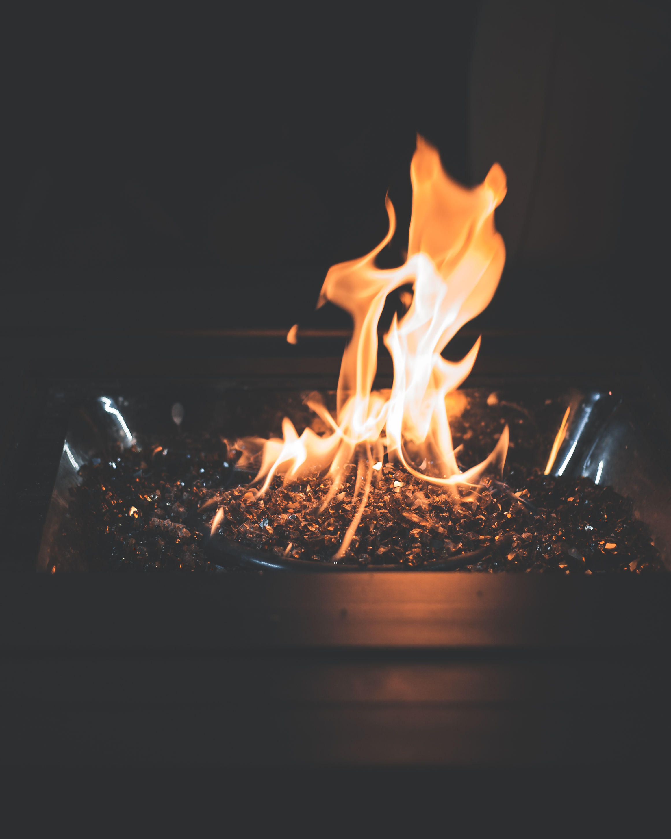 Ignited Fire Pit · Free