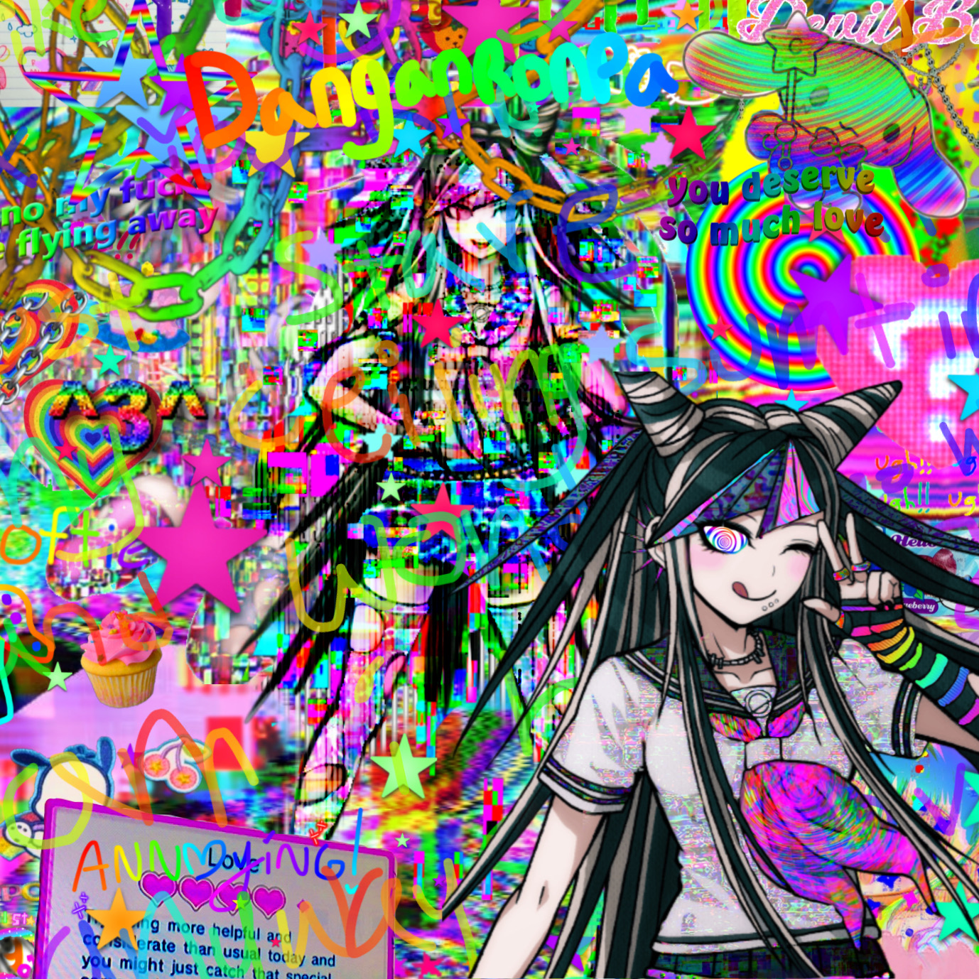 Ibuki Mioda Glitchcore Wallpapers Wallpaper Cave 2996