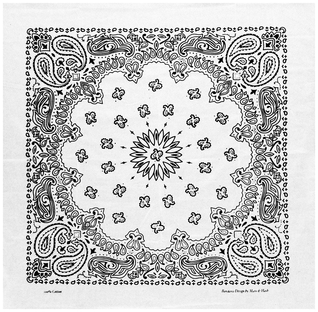Classic Paisley or Solid Color 27 x 27 Bandanas