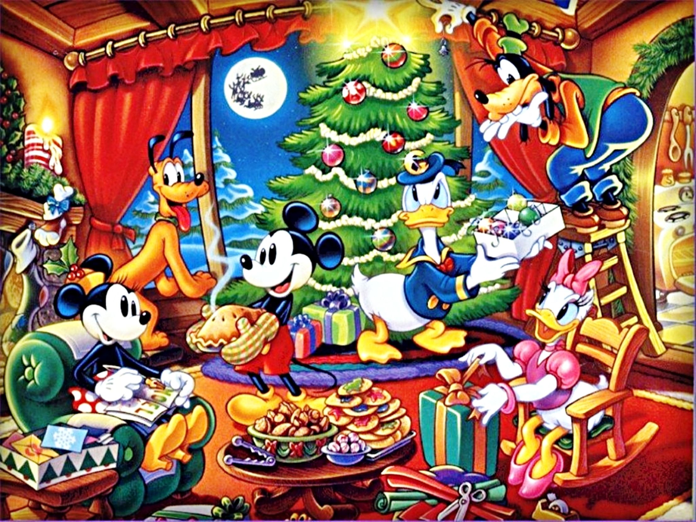 Walt Disney Characters Wallpaper: Walt Disney Wallpaper Disney Gang Christmas. Disney merry christmas, Disney christmas, Disney holiday