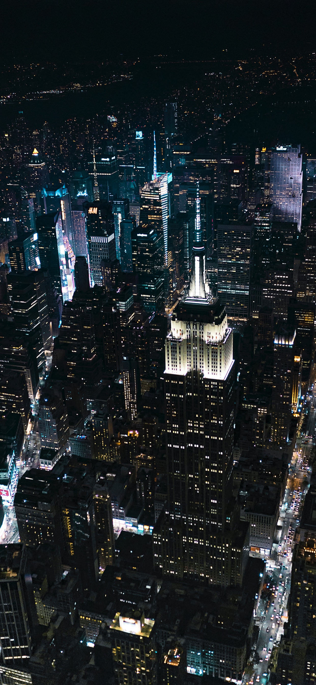 City night, skyscrapers, lights, street iPhone XS Max, X 3GS wallpaper download