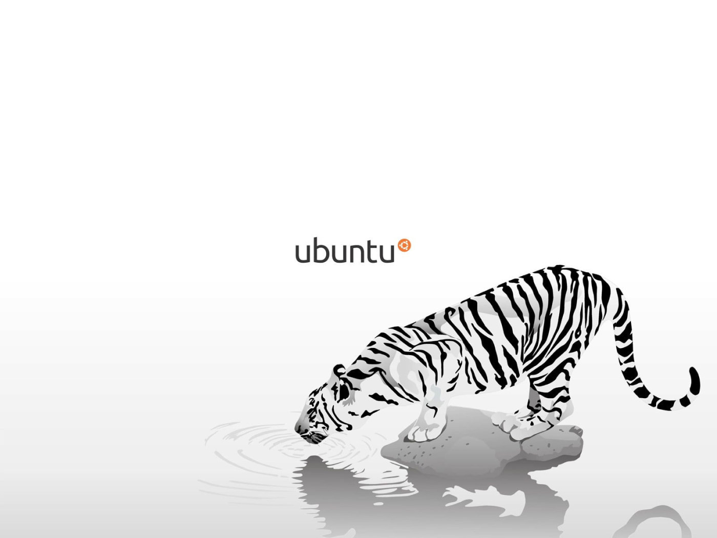 Wallpaper White Tiger Illustration, Linux, Gnu, Ubuntu • Wallpaper For You